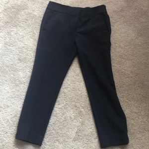 Cropped navy dress pants